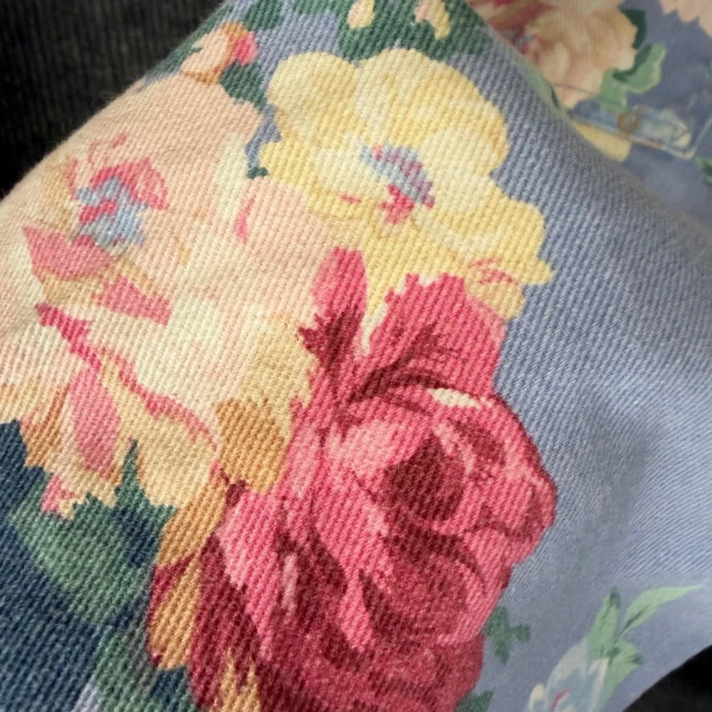 Vintage 90s Floral Mom Shorts 8 High Rise Cottagecore Jorts Pastel Grunge USA